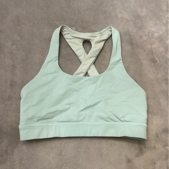 Lululemon Time To Sweat Sports Bra Aquamarine 3188 - Picture 4 of 9